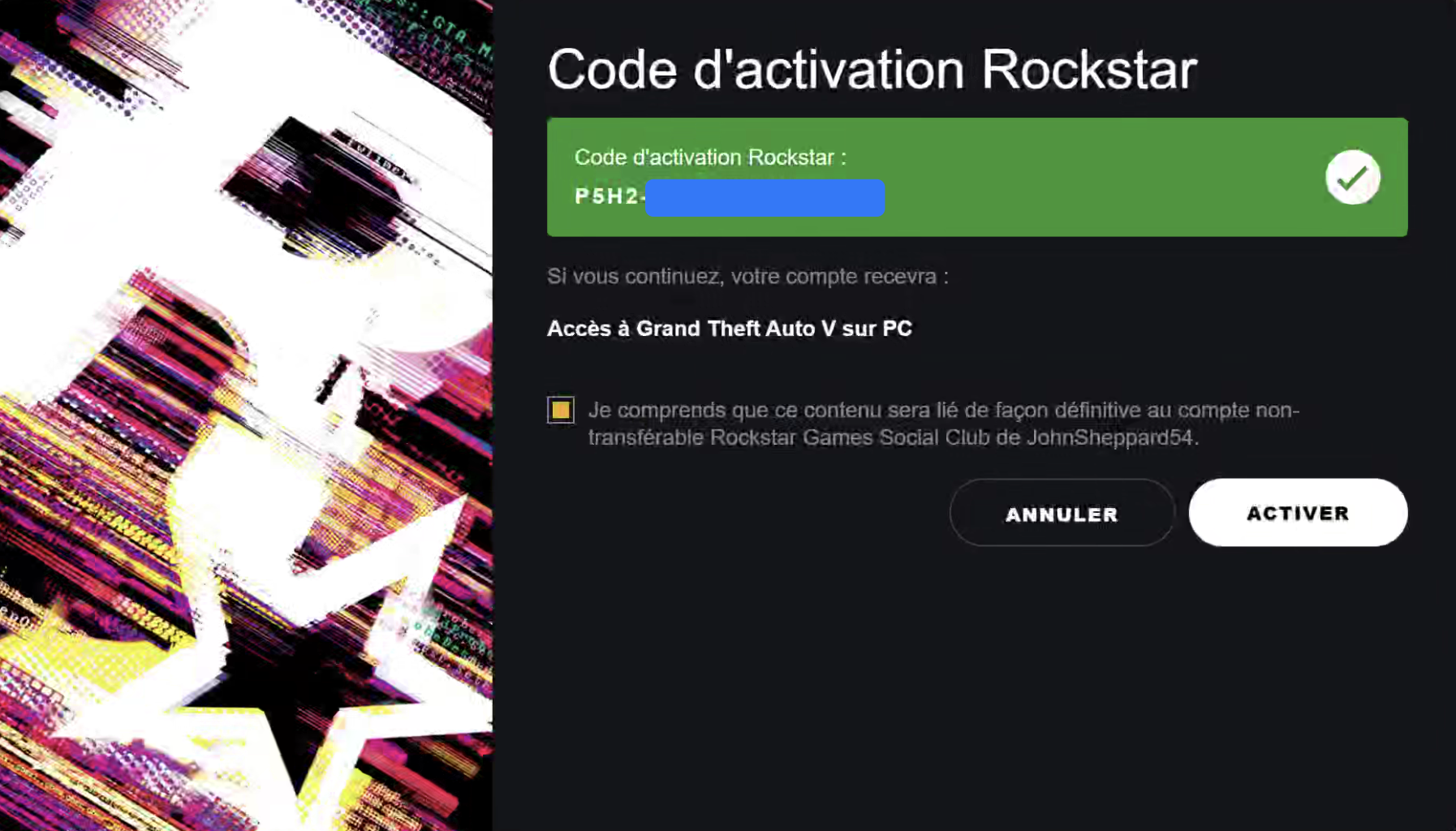 GTA V Comment obtenir un code d